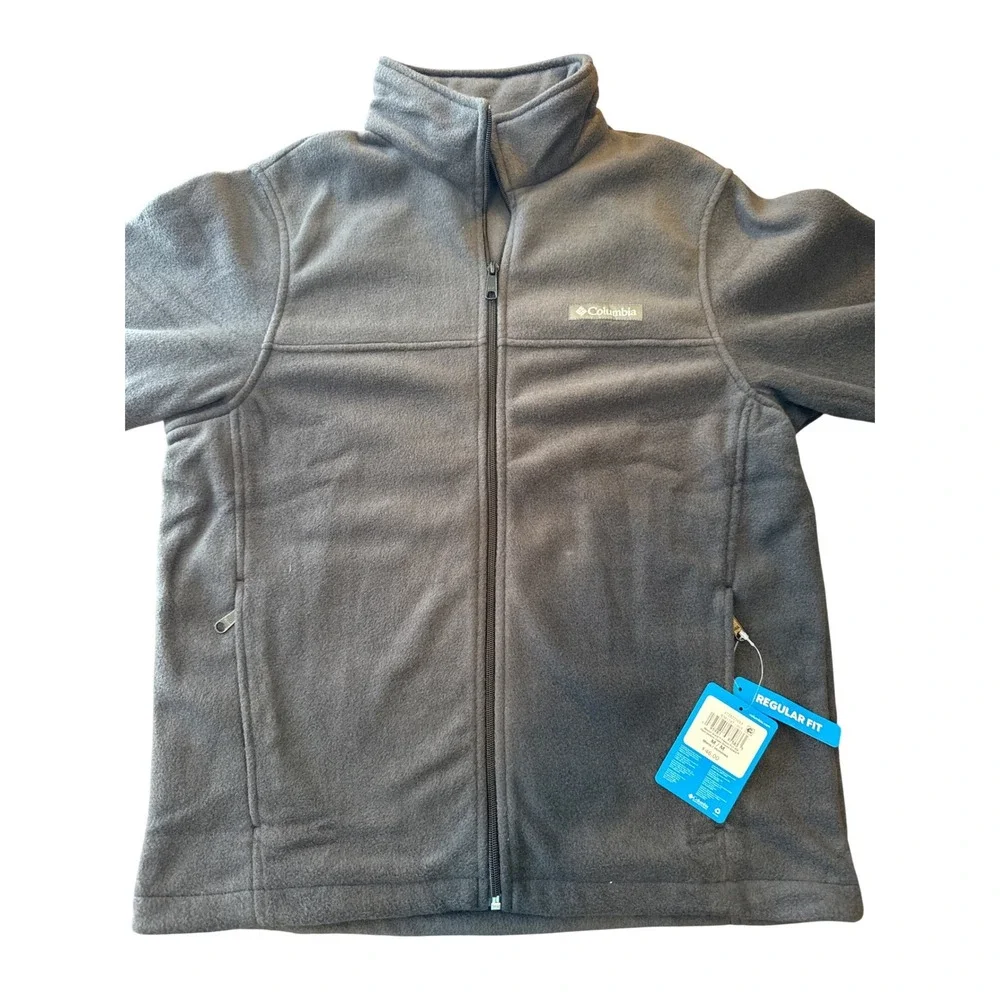 Columbia Mens Mount‎ Grant Fleece Full Zip Jacket Gray Medium NWT